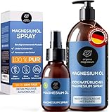Ultra Pur MagnesiumÖl Spray - 1000ml + 100ml | 100% Natürlich Reines Zechstein Öl von Organic Magnesium | Perfekt für Sport & Muskel entspannung | Flüssig Oil Konzentrat
