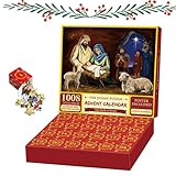 Weihnachtskrippe Adventspuzzle 1008pcs | 2023 Puzzle | Adventskalender | Begrüßung der Krippe | Adventskalender für Männer Frauen Kinder Home Deko