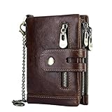 LUYYBDBG Geldbörse Modische Damen-Clutch Aus Echtem Leder Mit Mehreren Kartenfächern Und Niedlichem Quastenschloss, Multifunktionale, Diebstahlsichere Münzbörse-braun