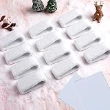 LadjproR 12 Stück Bettdeckenclips Flauschige Bettdeckenhalter mit Installationskarten rutschfeste Federdraht-Klammern um die Bettdecke an Ort und Stelle zu halten (White)