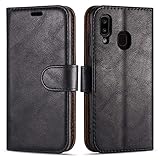 Case Collection für Samsung Galaxy A20e Hülle - Premium Qualität Leder Handyhülle | Magnet-Verschluss | Klappständer | Geld und Kartenhalter Hüllen | Kompatibel mit Samsung A20e Hülle