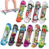 12 Stück Finger Skateboard,Professionelles Finger Spielzeug,Mini Fingerskateboards Set,Fingerboard,für Kinder Partytütenfüller, Kindergeburtstag Geschenke (Zufällige Muster)
