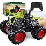 Ferngesteuerter Traktor Ferngesteuert ab 3 4 6 Jahre, 2.4GHz 1:16 Ferngesteuerter Monstertruck Ferngesteuert mit Licht, 8 Kanal Traktor Spielzeug ab 3 4 6 Jahre, Leicht zu Passierende Komplexe Gelände