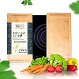 PINISI HOME Herdabdeckung Ceranfeld 100% Bambus Rutschfest - Ceranfeld Abdeckplatte - Herdabdeckplatten für Ceranfeld - Abdeckung Ceranfeld - Cerdabdeckung Induktionsfeld - Herdabdeckplatte Glas