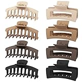 Zou.Rena haarspangen damen Dickes Haar, haarklammer groß 11cm, haarspangen mädchen claw clip haar klammern set 8 Stück Box Verpackung(neutral)