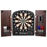 VEVOR Elektronische Dartscheibe E Dartboard 34,3 cm, Dartschrank Set mit elektronischer Punktezählung & 12 Dartpfeile, für 1 bis 8 Spieler