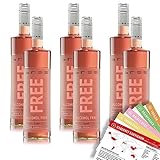 Bree Free Roséwein, alkoholfrei, sortenreines Weinpaket + VINOX Winecards (6x0,75l)