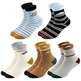 Soleeya 5 Paar Kinder-Sportsocken aus Baumwolle, 3 – 12 Jahre, Cartoon-Cars, lustige Socken, Kinder, bunt, Jungen, Mädchen, Sneakers, 3-5 Jahre, 10 Jahre