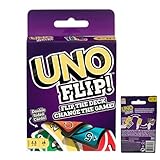 GLIFER UNO Flip,UNO Extreme,Kartenspiele,Gesellschaftsspiele,UNO No Mercy,UNO Deluxe,UNO Kartenspiel,UNO Flip Kartenspiel,geeignet für 2-10 Spieler, Kartenspiele und Gesellschaftsspiele