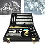 15-teiliges Schmuck-Testgerät, professioneller Schmuck-Diamant-Tester, Diamant-4C-Grading-Farbgrößen-Set-Werkzeug mit Box, tragbarer elektronischer Diamant-Teststift, für Diamanten und Edelmetalle