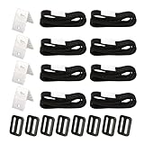 8-teiliges Pool-Abdeckungs-Set mit Riemen und Clips, Befestigungsset für die Rolle, Solarabdeckung, Pool, für Solarschlauch, Angelrolle für Schwimmbad, Mulden