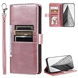 Rnrieyta Miagon Handyhülle für iPhone 15 Plus,Hülle PU Leder Klappbar Schutzhülle Tasche Wallet Brieftasche Cover Flip Case Standfunktion 6 Kartenfächern