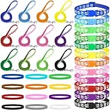 JieyueJewelry 36-teiliges Hundehalsband und Leine, Set mit Schnellverschluss-Schnalle, verstellbar, Pfotenabdruck, Welpenhalsband, weiches Nylon, Haustierhalsband für Welpen, kleine Hunde,
