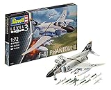 Revell Modellbausatz Flugzeug 1:72 - F-4J Phantom II im Maßstab 1:72, Level 3, originalgetreue Nachbildung mit vielen Details, 03941, 10 Jahre to 99 Jahre