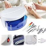 Professionelle Nail Art Sterilisator Box, Hochtemperatur Nail Art Sterilisator Werkzeug UV Ozon Desinfektionsschrank UV Desinfektionsschrank Maniküre Tool Desinfektionsmaschine für den Schönheitssalon