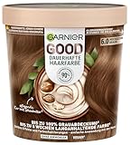 Garnier GOOD Dauerhafte Haarfarbe 6.0 Mochaccino Braun – Coloration ohne Ammoniak, bis zu 100% Grauabdeckung, 1 Stk.