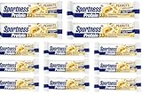 Sportness Proteinriegel 33% Peanut-Caramel Geschmack – White Edition – Eiweißriegel mit hohem Proteingehalt, zuckerarm – 10 x 40g + Purlife Sticker