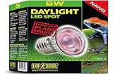 Exo Terra Daylight LED Spot NANO, LED Tageslichtlampe, für den Gebrauch im Exo Terra Reptile Dome Nano, 5W, Fassung E27, Silber, 1 Stück (1er Pack)