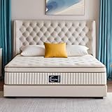 SURLUNKEYS Gelschaum-Hybrid-Matratze, Euro-Top, 35,6 cm, Cal King Matratze mit Taschenfederkern zur Bewegungsisolierung, mittelfeste Matratze in einer Box, 120-Nacht-Test