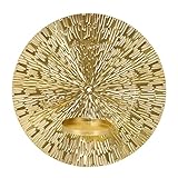 MAGICLULU Wandleuchte Kerzenhalter dekorativ Beleuchtung Leuchter Living Room Decoration wohnzimmerdeko Wandanhänger Kerzenhalter wandmontierter Kerzensockel Metall Golden
