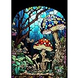 Lonmo Art Pilz Diamant Malerei Kits-Pilz Diamant Kunst für Erwachsene Kinder Anfänger,5D Diamant Malerei für Geschenk Home Wall Decor (12x16inch)