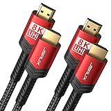 JSAUX 8K HDMI Kabel 3Meter 2-Stück | 4K & 8K HDMI 2.1 Kabel 48Gbps High Speed HDMI | 4K@120Hz 144Hz, 8K@60Hz, HDCP 2.2 & 2.3, HDR 10+, eARC Kompatibel mit Monitor UHD TV PS5 PS4 Dolby Vision -Rot