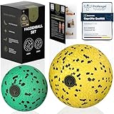 M.S.Lemberg® Faszienball klein Set - Massageball für gezielte Selbstmassage von Faszien, Verspannungen, Triggerpunkt u.v.m. - Faszienkugel Massagekugel für Ganzkörper Massage - 2X Ball 8cm & 6cm