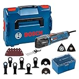 Bosch Professional Akku Multi Cutter GOP 30-28, 300-Watt-Motor, Starlock-Werkzeugaufnahme, Werkzeugwechsel mit Innensechskantschlüssel, Farbe, L-Boxx & Zubehör-Set