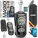 MASKO® Feuchtigkeitsmessgerät Feuchtigkeitsmesser Wand Boden, Holz & Baustoffe Estrich Beton Gips zerstörungsfreie Messung Pin-Typ Feuchtemessgerät HD-Display, Alarm, Taschenlampe & Datenhaltefunktion