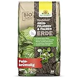 Neudorff NeudoHum Grünpflanzen und Palmenerde 20 Liter - Torffreie Bio Erde für Palmen vorgedüngt - Monstera Erde ohne Torf fördert gesunde Zimmerpflanzen und grüne Blätter - 100% vegan