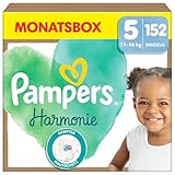 Pampers Harmonie Windeln Größe 5, 152 Windeln, 11kg-16kg, sanfter Hautschutz mit 100Prozent Pampers Schutz