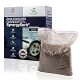 SynergySorb® 1kg | Öl-Bindemittel Typ III R Ökologischer Öl-Binder aus Lignin, DEKRA-zertifiziert | Starke-Sichere-Chemikalien-Oil-Bindung | Notfall- & Werkstattpaket Nachhaltig Bindestark