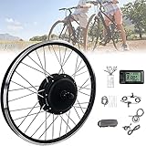 Elektrische Bike Conversion Kit 36V/48V 250/350/500W Elektrische Fahrrad Conversion Kit Hinten Rad 20'/24'/26'/27.5'/28'/29'/700C Hinten Rad wasserdichte E-Bike Mit Lcd7U Display