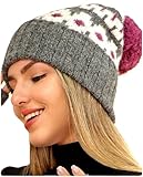 Damen Utah Gebürstete Alpakawolle Mütze Strick, Unisex Weiche Beanie Handgemachte Kleidungsstück Wintermützen für Männer und Frauen, nicht definiert, M-L