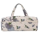 Handgefertigte Tasche mit Blumenmuster, strapazierfähig und praktisch, ideal für Make-up-Aufbewahrung, Reisen, Schlafzimmer, Wohnzimmer (lila Blume)