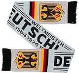 Euroscarves Germany Deutschland Fußball Strickschal Schal Weiß (Matchtrikot)