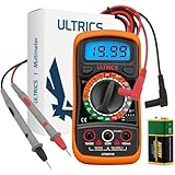 ULTRICS Digital Multimeter, Voltmeter, Batterietester, Spannungsprüfer, Durchgangsprüfer, Ohm Volt Ampere Messgerät AC/DC Spannung Strom Widerstand Diode Transistor, LCD-Anzeige und Hintergrundlicht