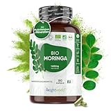 Bio Moringa Kapseln - 1650mg Moringa Oleifera Pulver - 180 vegane Kapseln für 2 Monate - Zertifiziertes Superfood - 3 Kapseln Täglich - Geprüfte Zutaten, Ohne Zusätze & Gentechnik - WeightWorld