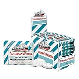 Fisherman's Friend Spearmint, 24er Vorratsbox, grüne Minze und Menthol Geschmack, zuckerfrei & vegan, Bonbons für frischen Atem, 24 x 25g