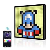 YedZen Pixel Art Digitaler Bilderrahmen, 32x32 RGB Programmierbares Art LED Panel, Bluetooth Verbindung Pixel Kunst LED Anzeige für Gaming Gadgets, Zimmer Deko Zubehör, Kalender Uhr