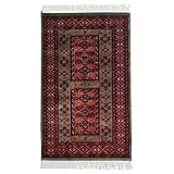 Amma Carpets Handgeknüpfter Wollteppich, klein, 0,6 x 0,9 m, Grün