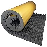 Akustikschaumstoff Selbstklebend Pyramide Matte 200x100 x 8 cm von GMP Tech beauty of sound - Dämmung Schaumstoff zum gaming zimmer - Schallschutz wand im musikstudio - Acoustic foam - Echo absorber