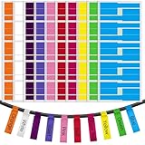 Caianwin 200 Stück Kabeletiketten 10 Farben Selbstklebend Beschreibbar Kabelkennzeichnung Wasserdicht Reißfest Kabelmarkierung für Kabelmanagement und Tägliche Markierung