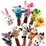 Limeow Fingerpuppen Satz fingerpuppen Klein Tier Fingerpuppe Tier Fingerpuppe Fingerpuppe Set Finger Plüschtier Fingerpuppen Spielzeug Baby Fingerpuppen Set Kleine Tier Fingerpuppe（10 insgesamt）