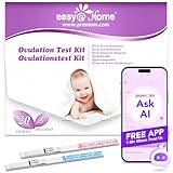 Easy@Home Ovulationstest Schwangerschaftstest Frühtest - Empfidlich Kinderwunsch Fruchtbarkeitstests für Eisprung 25 mIU/ml und Schwangerschaftstests 10 mIU/ml mit optimaler Sensitivität (20LH + 5hCG)