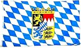 Flaggenfritze Fahne Flagge Deutschland Bayern mit Wappen 30 x45 cm