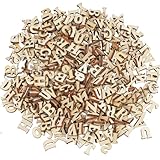 DLUSZERT 400 Stück Kleine Holzbuchstaben, 15MM Buchstaben aus Holz zum Basteln und Bemalen, Unbearbeitete Holz Buchstaben Deko, Kleinbuchstaben (A-Z) für DIY Kunsthandwerk Hochzeit Festival Party