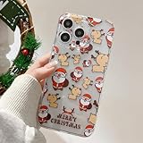 UEEBAI Weihnacht Hülle für iPhone 17 Pro, Niedliche Transparent Weihnachten Handyhülle Dünne Silikon Christmas Schutzhülle mit Schneemann Motiv Weiche TPU Stoßfeste Bumper Cover Case, Elch