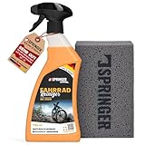 SPRINGER RX3000 - - Fahrradreiniger 750 ml + Schwamm - - Made in Germany - - Säurefreies Fahrrad-Reinigungsmittel - - Komplett-Spray mit gut haftender Gel Formel - - Fahrradpflege für alle Räder