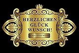 Oblique Unique Aufkleber Flaschenetikett Herzlichen Glückwunsch Etikett Gold elegant